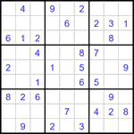 Судоку 9х9 #3416 легкий