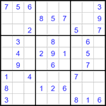 Судоку 9х9 #3425 легкий