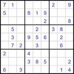 Судоку 9х9 #3427 легкий