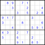 Судоку 9х9 #3436 легкий