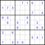Судоку 9х9 #3373 средний