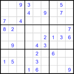 Судоку 9х9 #3399 средний