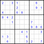 Судоку 9х9 #3410 средний