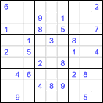 Судоку 9х9 #3412 средний