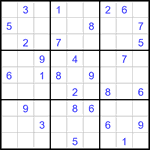 Судоку 9х9 #3413 средний