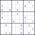 Судоку 9х9 #3416 средний