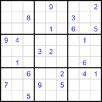 Судоку 9х9 #3371 трудный