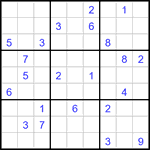 Судоку 9х9 #3375 трудный