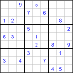 Судоку 9х9 #3377 трудный