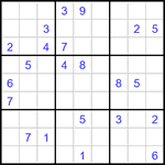 Судоку 9х9 #3379 трудный