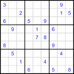 Судоку 9х9 #3380 трудный