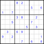 Судоку 9х9 #3381 трудный