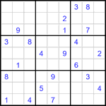 Судоку 9х9 #3383 трудный
