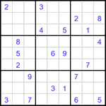 Судоку 9х9 #3385 трудный