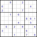 Судоку 9х9 #3386 трудный