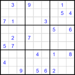 Судоку 9х9 #3392 трудный