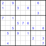 Судоку 9х9 #3393 трудный