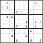 Судоку 9х9 #3394 трудный