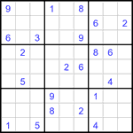 Судоку 9х9 #3396 трудный