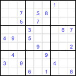 Судоку 9х9 #3397 трудный