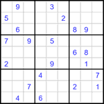 Судоку 9х9 #3398 трудный