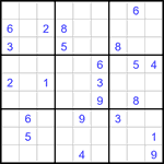 Судоку 9х9 #3399 трудный