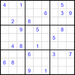 Судоку 9х9 #3400 трудный