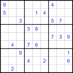 Судоку 9х9 #3401 трудный
