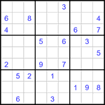 Судоку 9х9 #3402 трудный