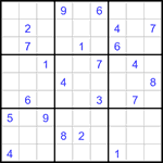 Судоку 9х9 #3404 трудный