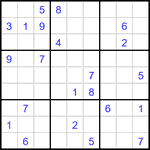 Судоку 9х9 #3405 трудный
