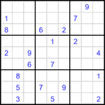 Судоку 9х9 #3406 трудный