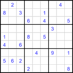 Судоку 9х9 #3407 трудный