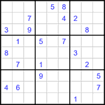 Судоку 9х9 #3411 трудный
