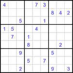 Судоку 9х9 #3413 трудный