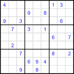 Судоку 9х9 #3414 трудный