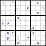 Судоку 9х9 #3415 трудный