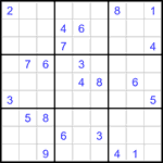 Судоку 9х9 #3417 трудный