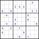 Судоку 9х9 #3418 трудный