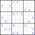 Судоку 9х9 #3419 трудный