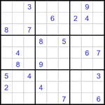 Судоку 9х9 #3420 трудный