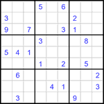 Судоку 9х9 #3366 очень трудный