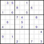 Судоку 9х9 #3369 очень трудный