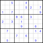 Судоку 9х9 #3370 очень трудный