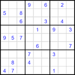 Судоку 9х9 #3372 очень трудный