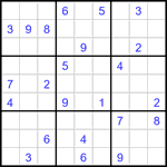 Судоку 9х9 #3375 очень трудный