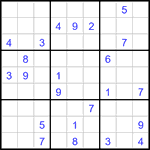 Судоку 9х9 #3379 очень трудный