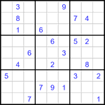 Судоку 9х9 #3381 очень трудный