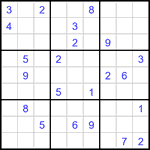 Судоку 9х9 #3383 очень трудный