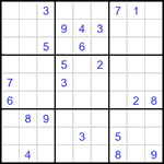 Судоку 9х9 #3387 очень трудный